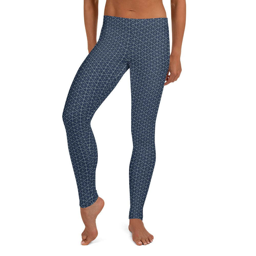 Nautical Geometry Mid-Rise Leggings