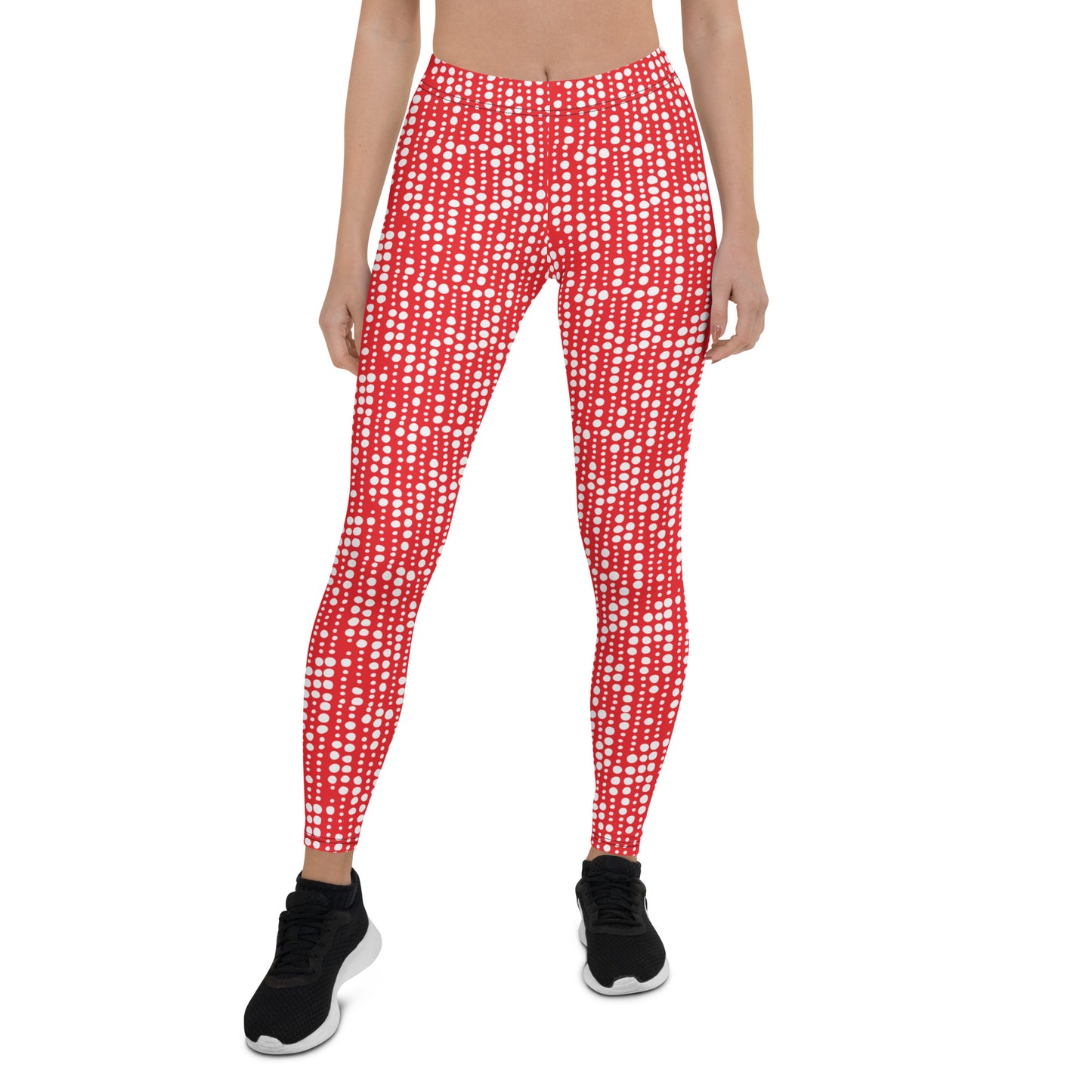 Crimson Charm Mid-Rise Leggings