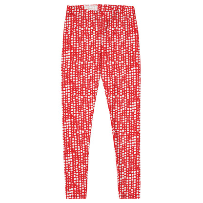 Crimson Charm Mid-Rise Leggings