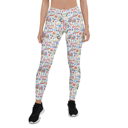 Polar Pattern Mid-Rise Leggings