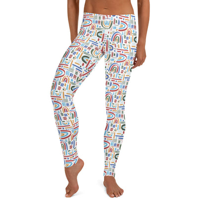 Polar Pattern Mid-Rise Leggings