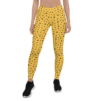 Golden Dots Mid-Rise Leggings