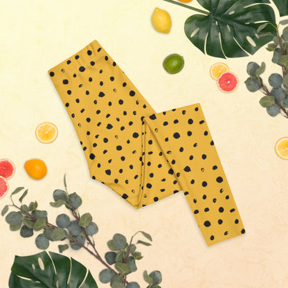 Golden Dots Mid-Rise Leggings