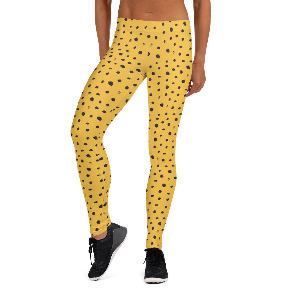 Golden Dots Mid-Rise Leggings