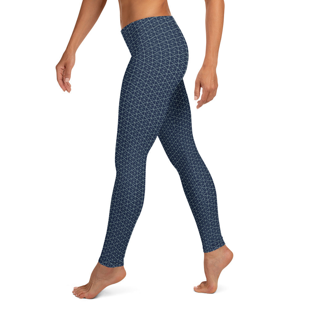 Nautical Geometry Mid-Rise Leggings