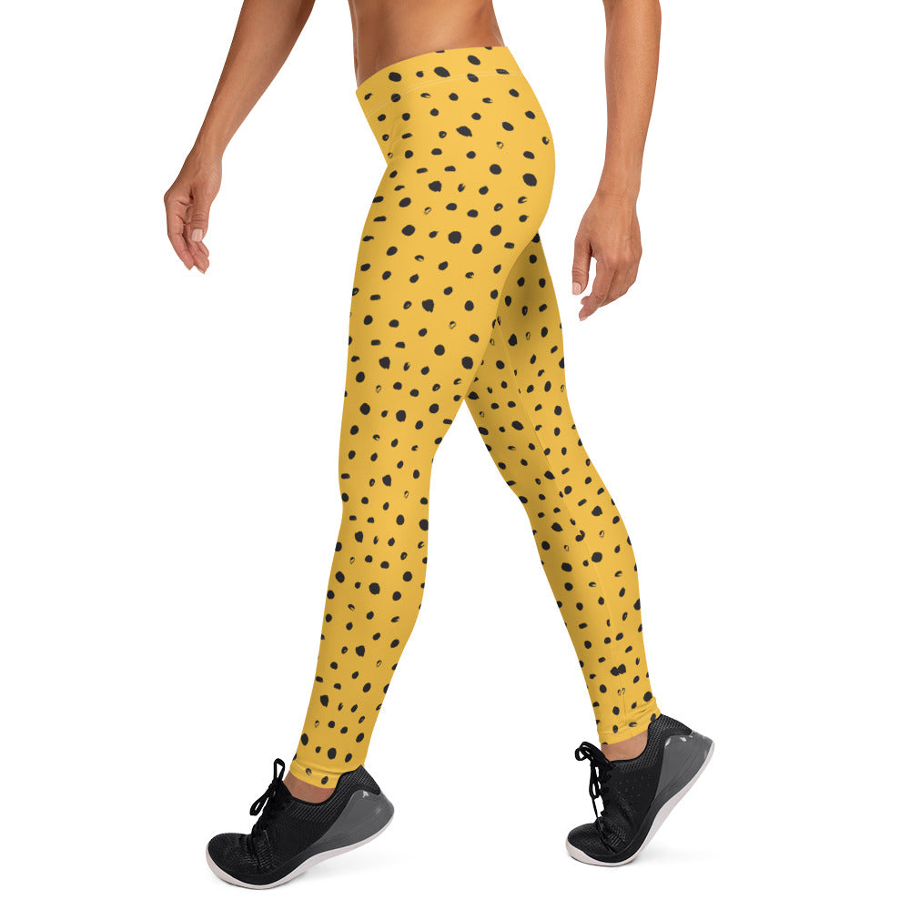 Golden Dots Mid-Rise Leggings