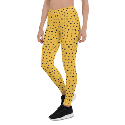 Golden Dots Mid-Rise Leggings