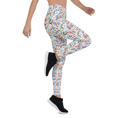 Polar Pattern Mid-Rise Leggings