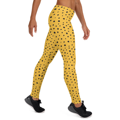 Golden Dots Mid-Rise Leggings