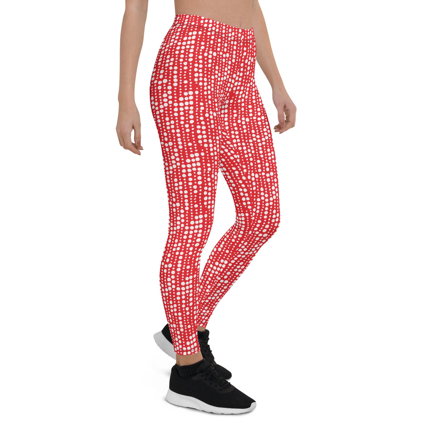 Crimson Charm Mid-Rise Leggings