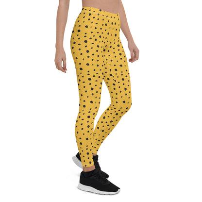 Golden Dots Mid-Rise Leggings