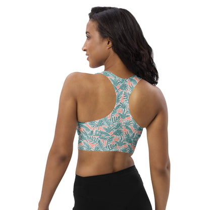 Serene Garden Longline Sports Bra