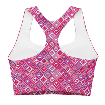 Heartbeat Charm Longline Sports Bra