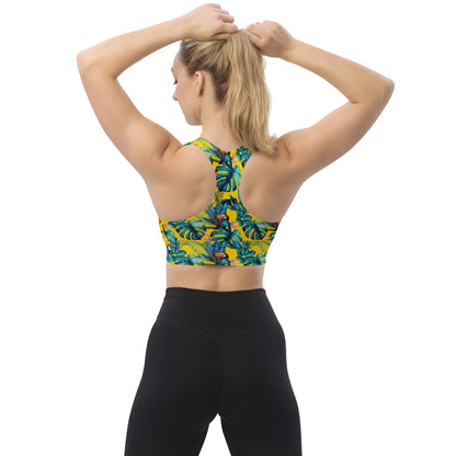 Lemon Leaf Longline Sports Bra