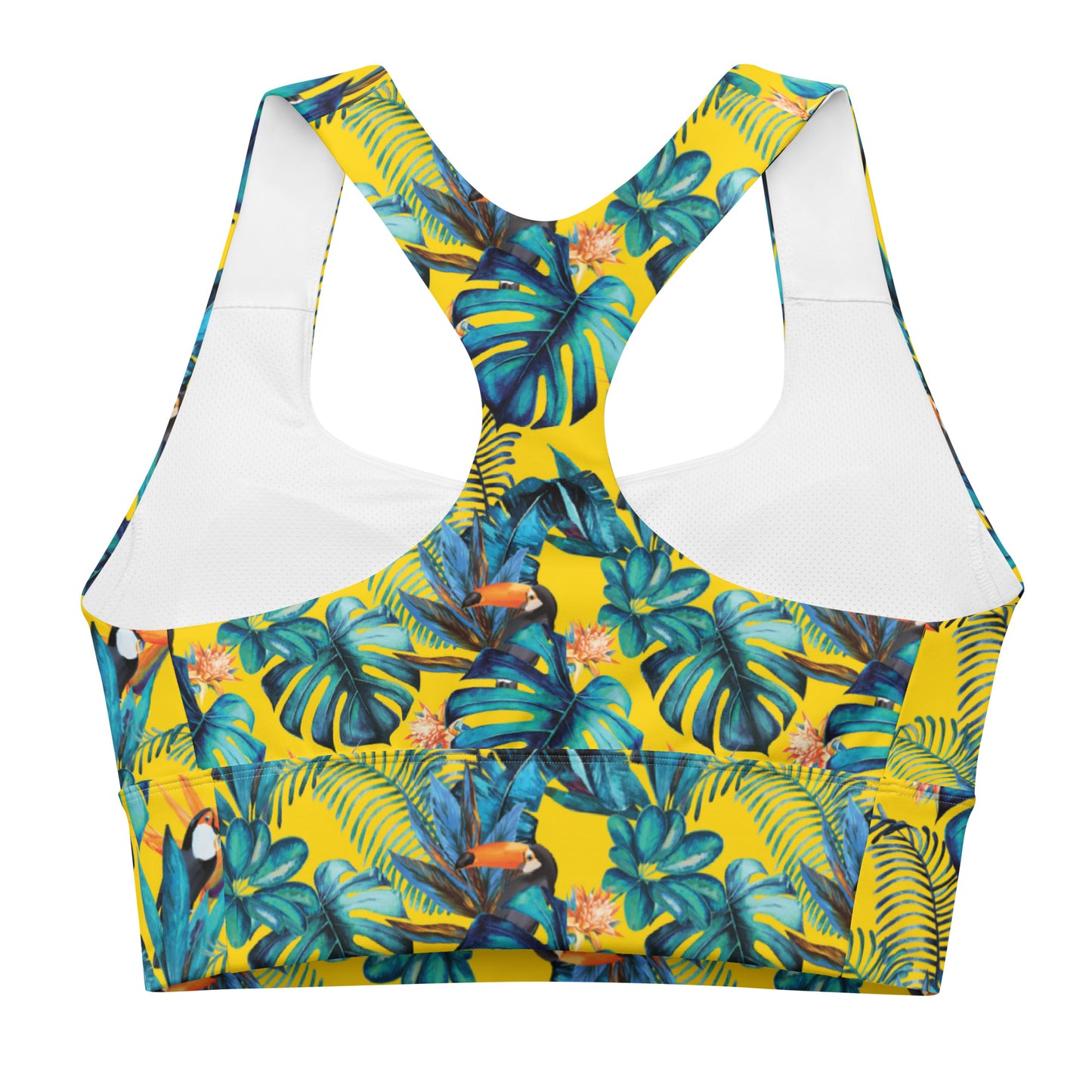 Lemon Leaf Longline Sports Bra