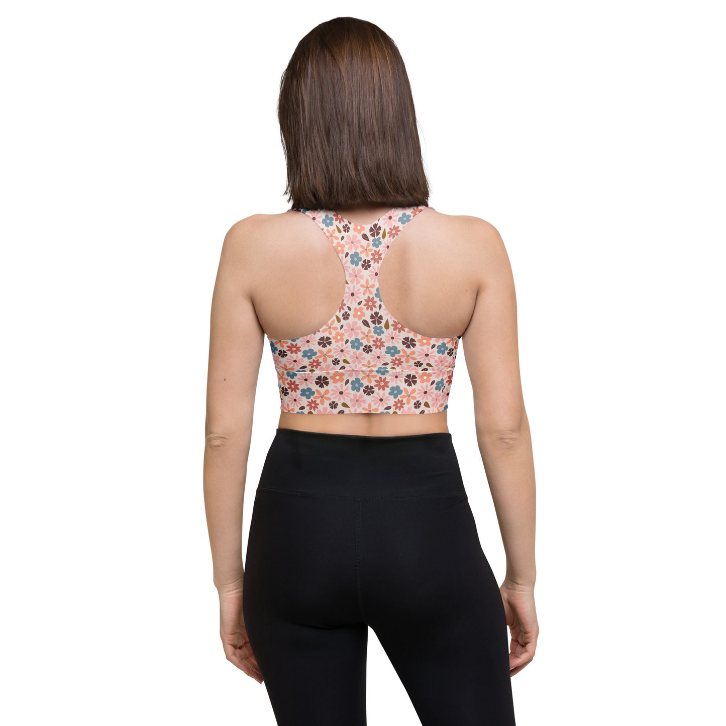 Blooming Garden Longline Sports Bra