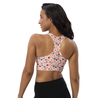 Blooming Garden Longline Sports Bra