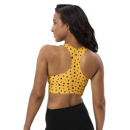 Golden Dots Longline Sports Bra