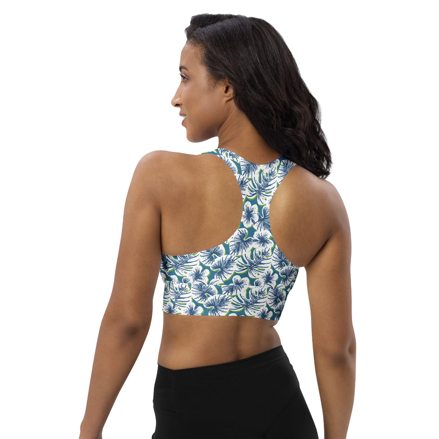 Floral Harmony Longline Sports Bra