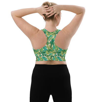 Leafy Luxury Longline Sports Bra