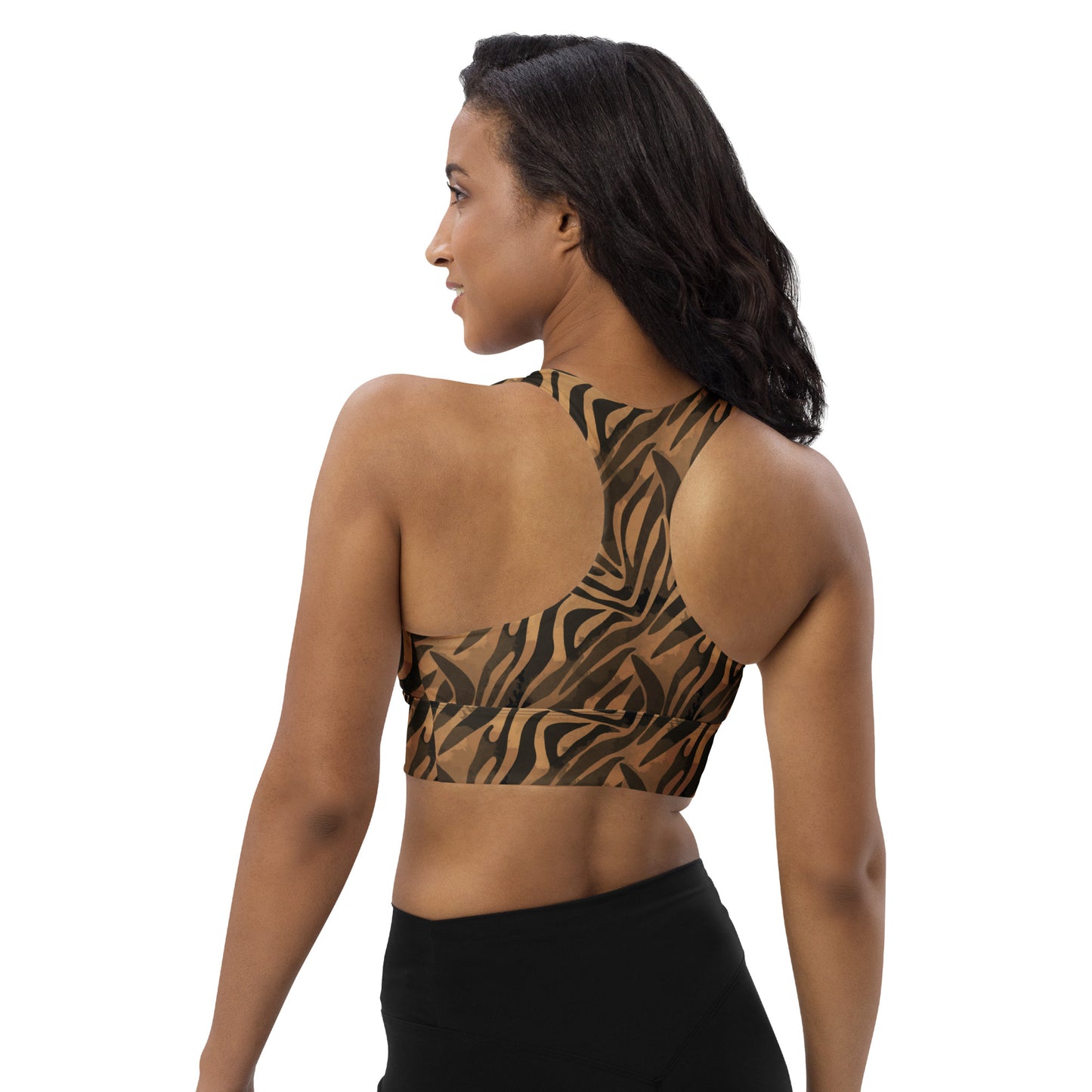 Safari Chic Longline Sports Bra