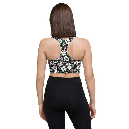 Blooming Buds Longline Sports Bra