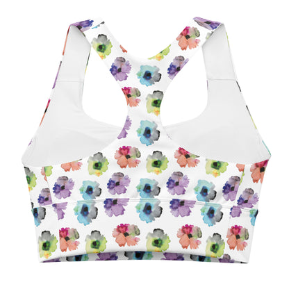 Floral Fiesta Longline Sports Bra