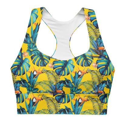 Lemon Leaf Longline Sports Bra