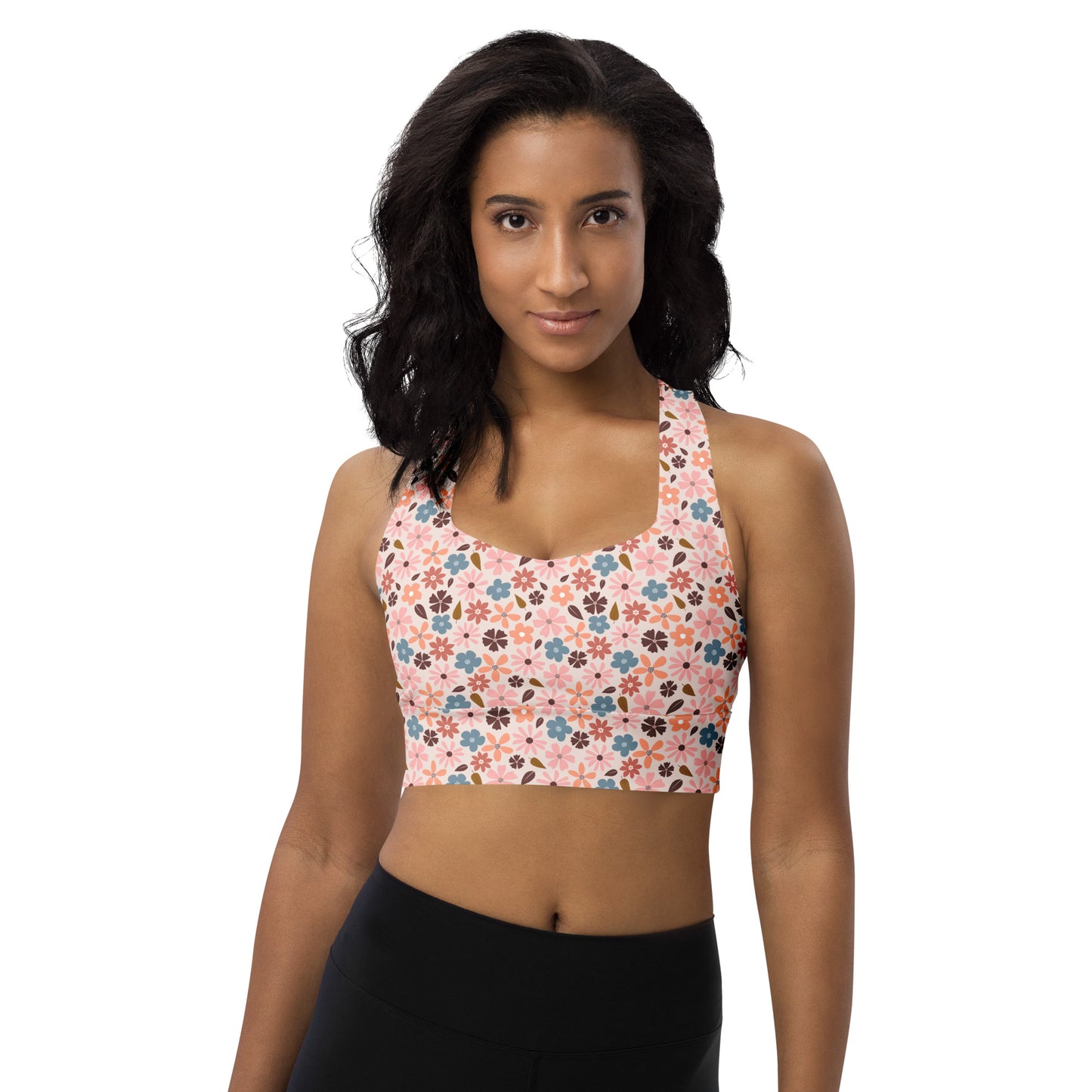 Blooming Garden Longline Sports Bra