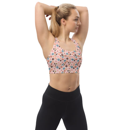 Blooming Garden Longline Sports Bra