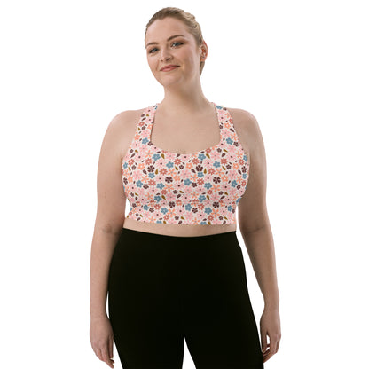 Blooming Garden Longline Sports Bra