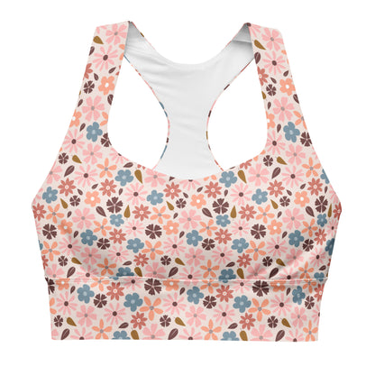 Blooming Garden Longline Sports Bra