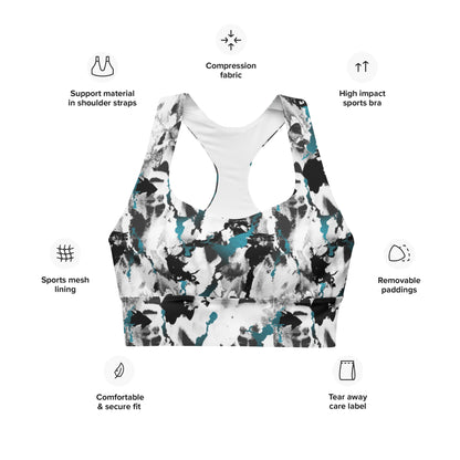 Abstract Aura Longline Sports Bra