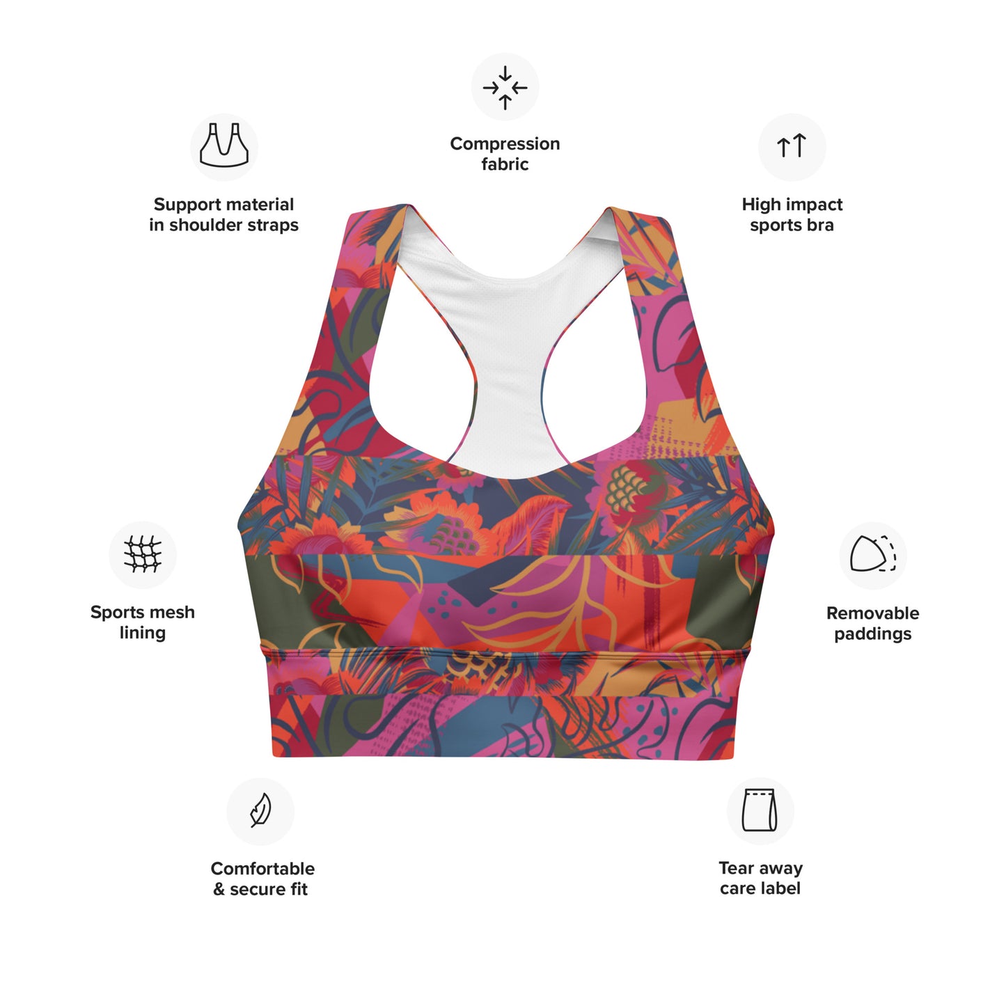 Radiant Rhythm Longline Sports Bra