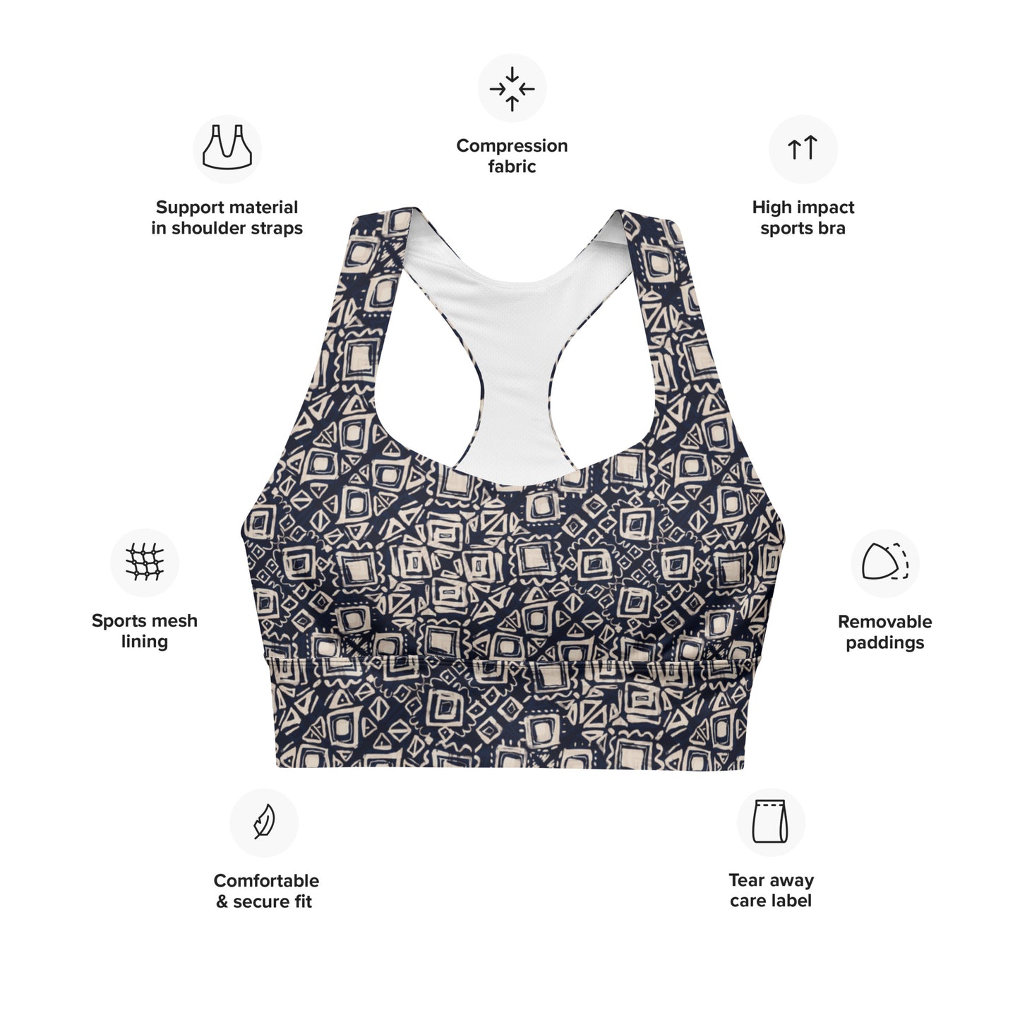 Zenith Contrast Longline Sports Bra