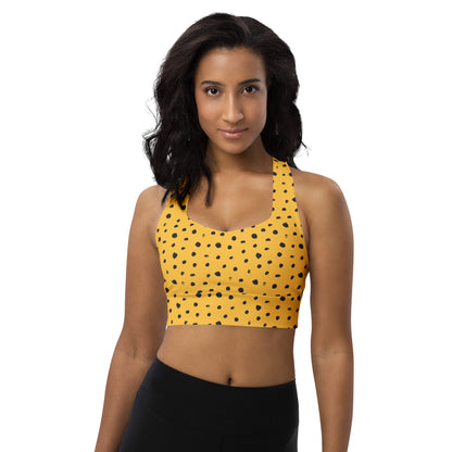 Golden Dots Longline Sports Bra