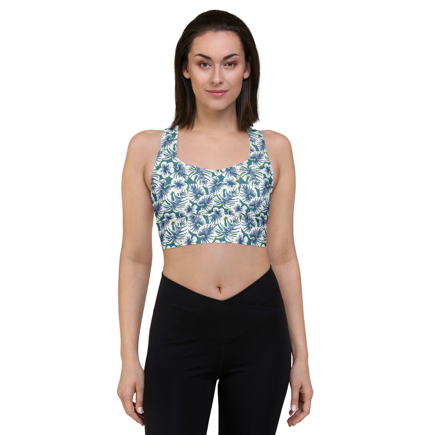 Floral Harmony Longline Sports Bra