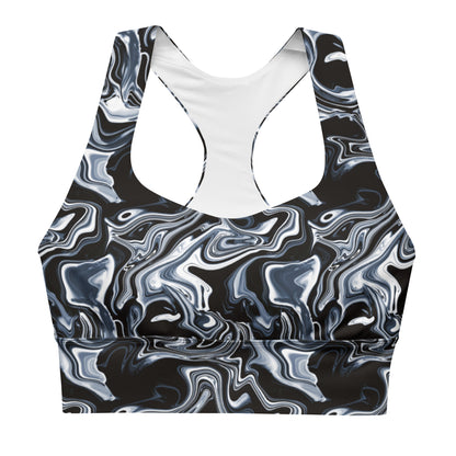 Midnight Marbles Longline Sports Bra