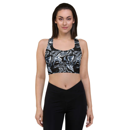 Midnight Marbles Longline Sports Bra