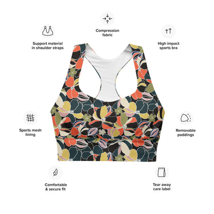 Flora Chic Longline Sports Bra