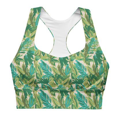 Leafy Luxury Longline Sports Bra