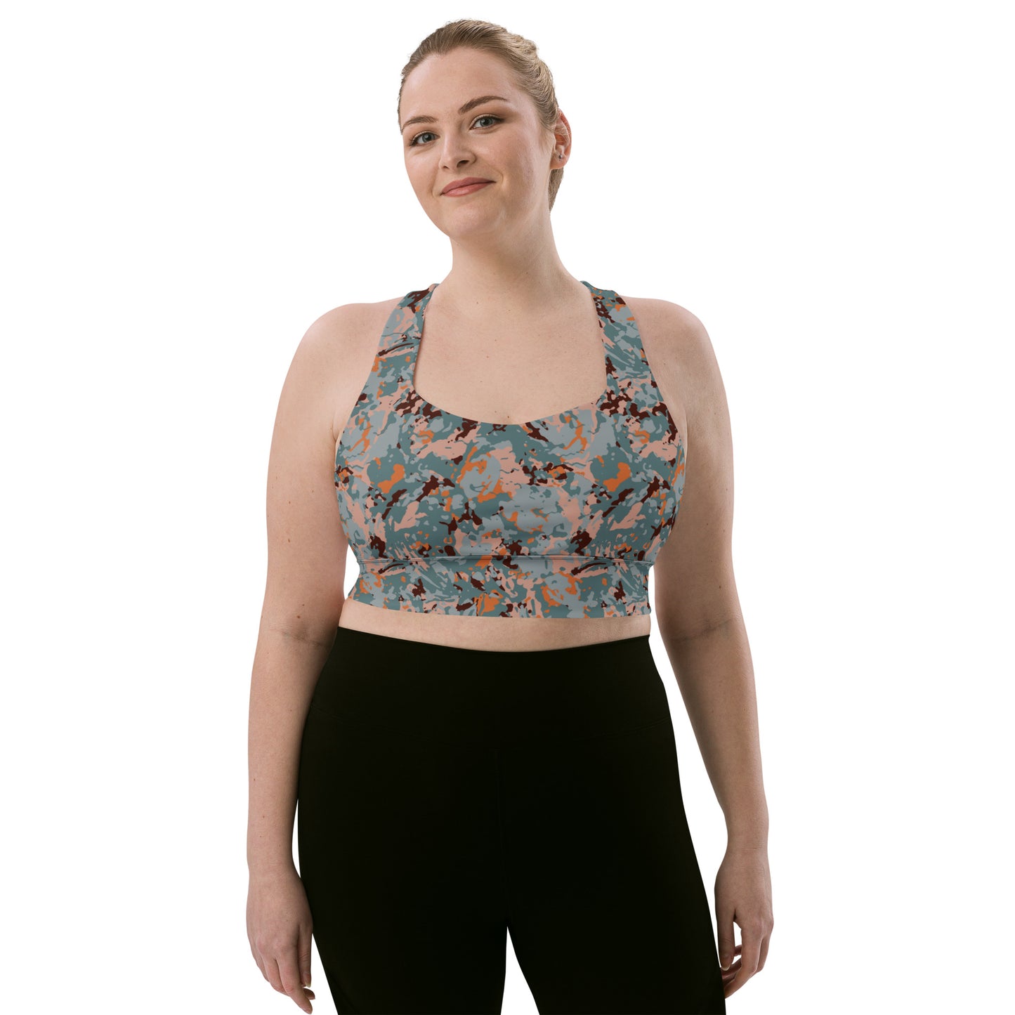 Marble Motion Longline Sports Bra