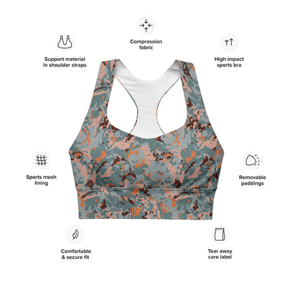 Marble Motion Longline Sports Bra