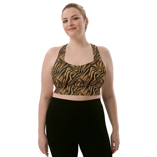 Safari Chic Longline Sports Bra