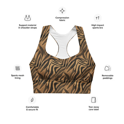 Safari Chic Longline Sports Bra