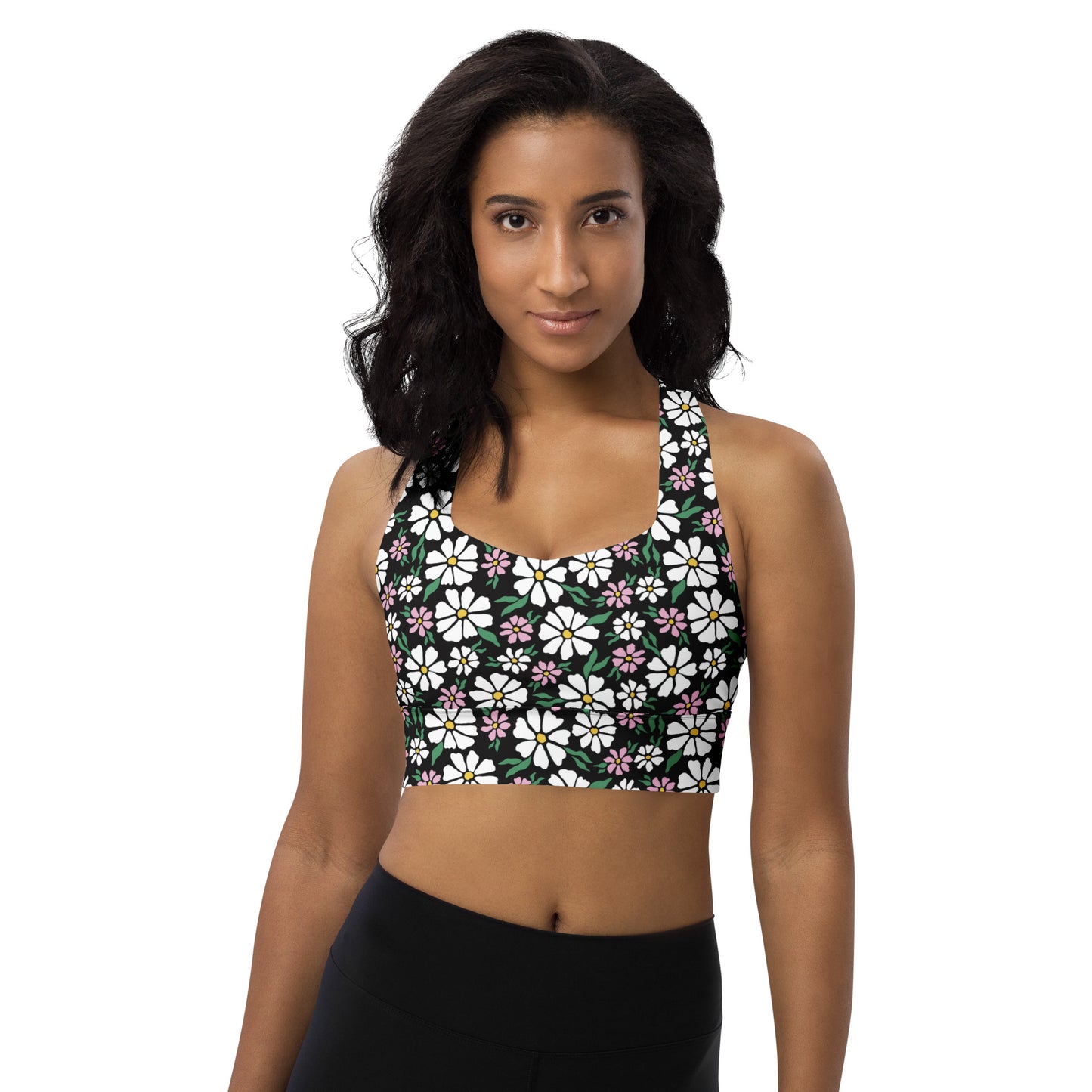 Blooming Buds Longline Sports Bra