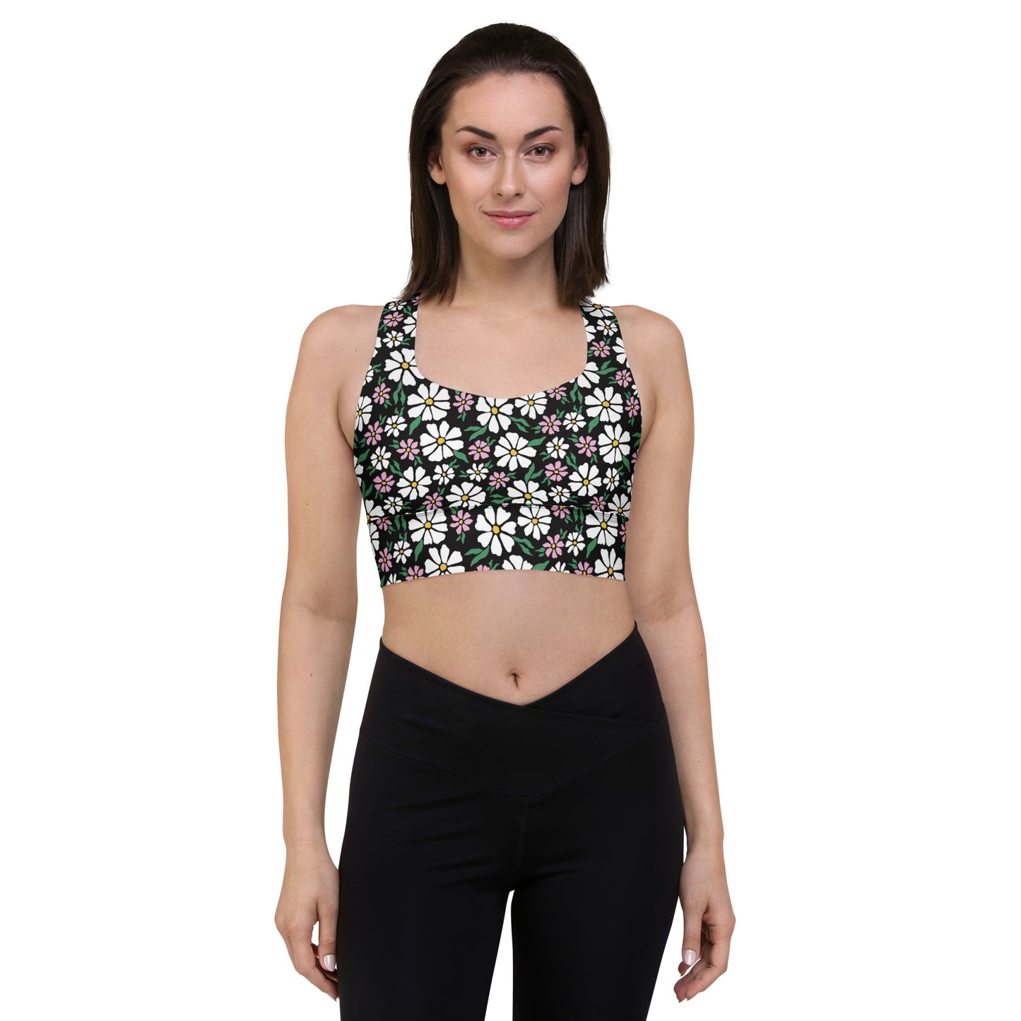 Blooming Buds Longline Sports Bra