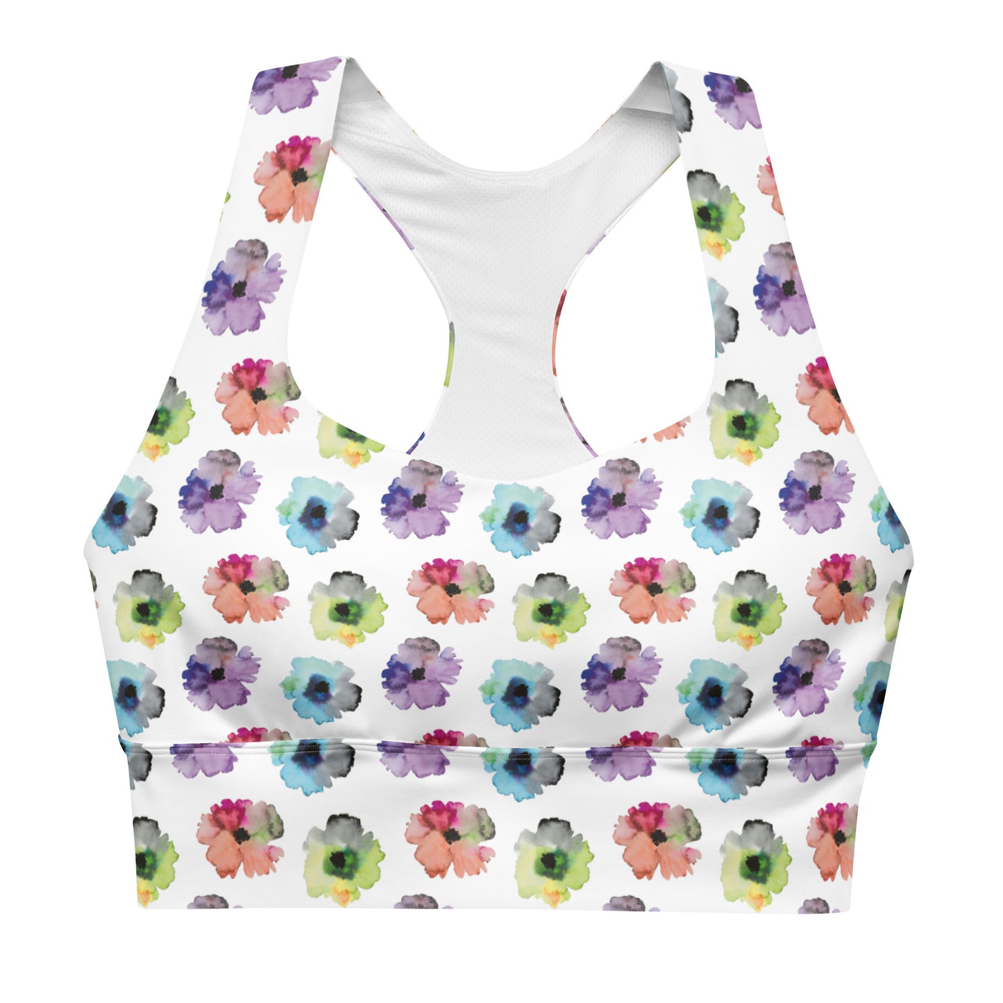 Floral Fiesta Longline Sports Bra