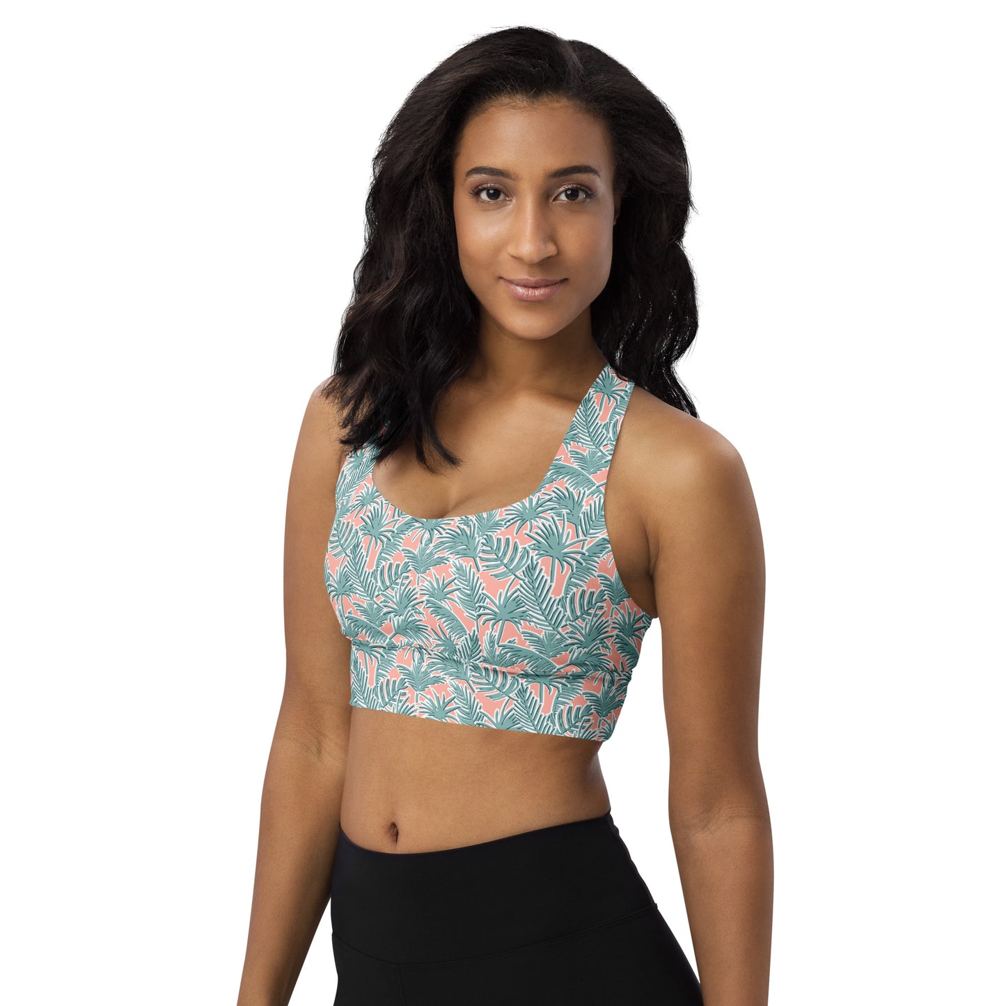 Serene Garden Longline Sports Bra