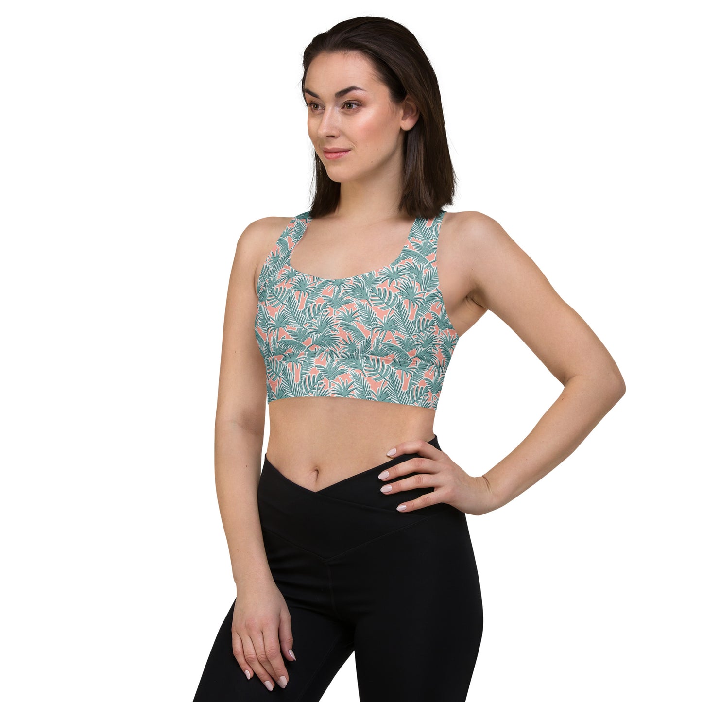 Serene Garden Longline Sports Bra